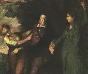 Sir Joshua Reynolds Garrick Between Tragedy and Comedy oil painting reproduction
